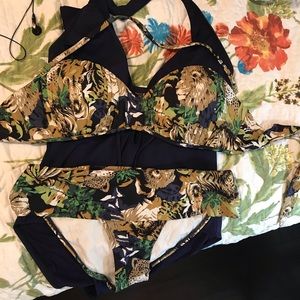 4/ $15 Brasil Bikini Jungle/Safari Print